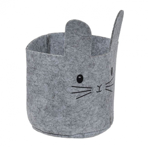 Cos depozitare obiecte mici,design pisicuta,fetru,15x13 cm [1]