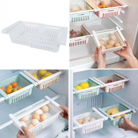 Cos extensibil depozitare pentru frigider,plastic,19.5x16x8 cm [4]