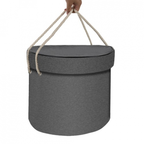 Cos organizator 2 in 1 pentru jucarii cu covoras cu diametru de 135 cm, 31x27 cm [6]