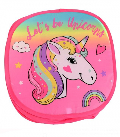 Jocuri si articole copii - Coș Unicorn Pliabil
