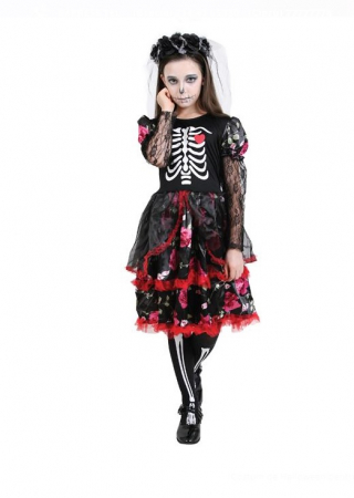 Articole Halloween - Costum copii Halloween-Rochie si coronita
