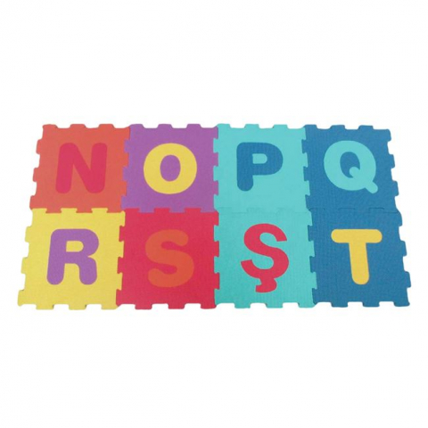Covor de joaca tip puzzle cu litere,spuma,multicolor,8 piese [0]