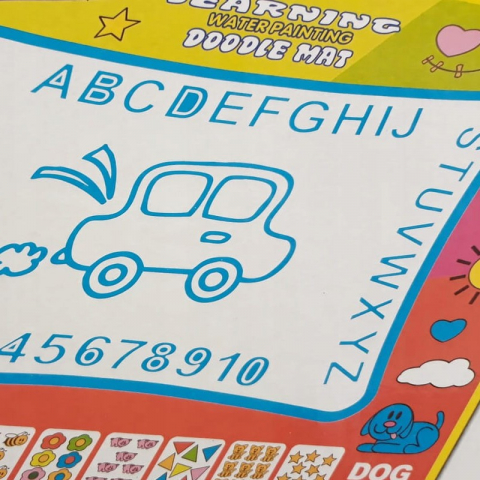 Covoras reutilizabil pentru desen cu apa, include 2 markere magice, 80x60cm [3]