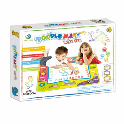 Covoras reutilizabil pentru desen cu apa, include 2 markere magice, 80x60cm [6]