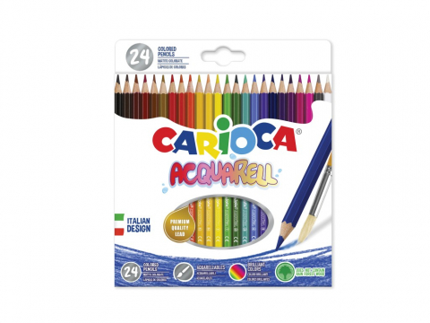 Produse art & craft-Lucru manual - Creioane colorate Carioca Aquarelle, varf Ø 3.3 mm,24 culori/set