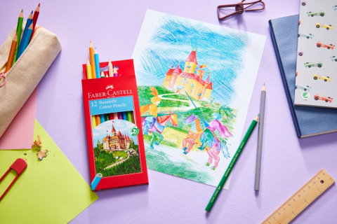 Creioane colorate Faber-Castell 12/set, hexagonale, cutie carton [2]