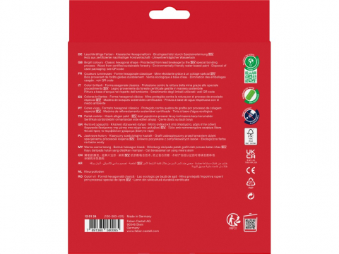 Creioane colorate Faber-Castell 24/set, hexagonale, cutie carton [1]