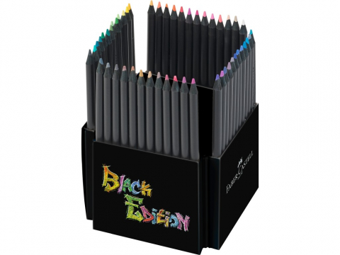 Creioane Black Edition Faber-Castell 50/set, triunghiulare, suport carton [3]