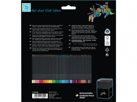 Creioane Black Edition Faber-Castell 50/set, triunghiulare, suport carton [2]