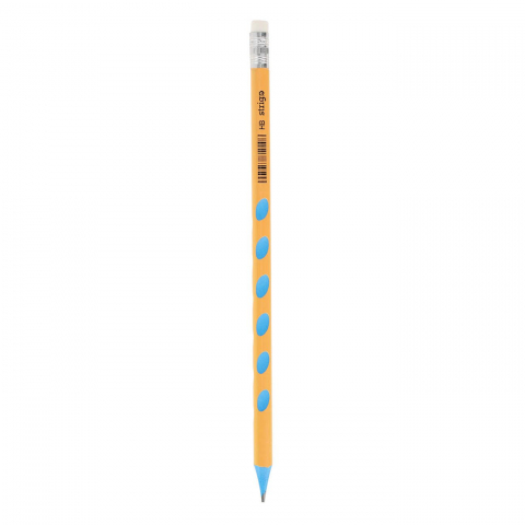Creioane Strigo plastic HB, cu grip și gumă, culori mix [2]