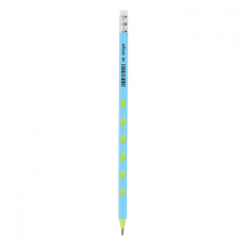 Creioane Strigo plastic HB, cu grip și gumă, culori mix [3]