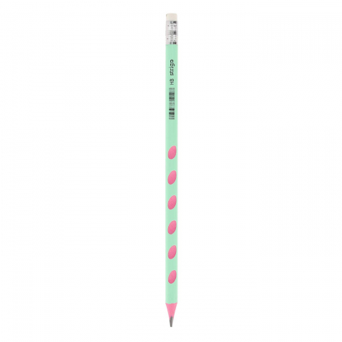 Creioane si accesorii - Creioane Strigo plastic HB, cu grip și gumă, culori mix