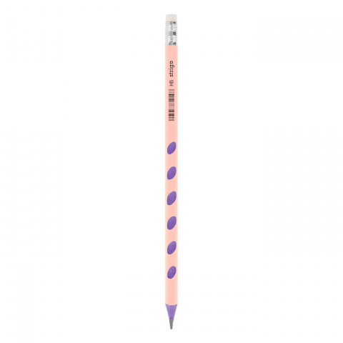 Creioane Strigo plastic HB, cu grip și gumă, culori mix [4]