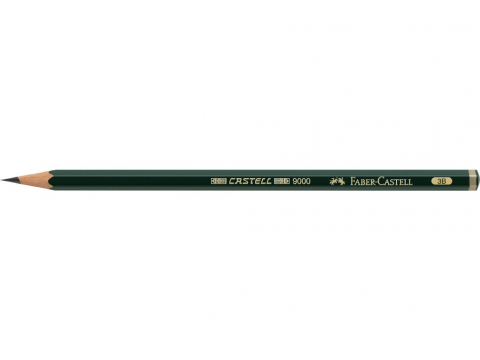 Creion grafit 3B Faber-Castell Castell 9000, hexagonal, fără gumă [1]