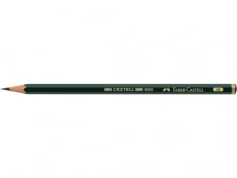 Creion grafit 4B Faber-Castell Castell 9000, hexagonal, fără gumă [1]