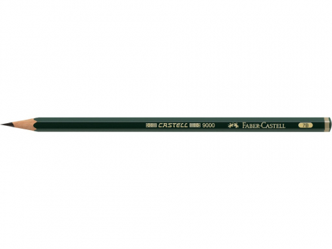 Creion grafit 7B Faber-Castell Castell 9000, hexagonal, fără gumă [1]