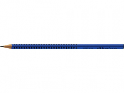 Creioane si accesorii - Creion grafit B Grip 2001 albastru Faber-Castell, triunghiular