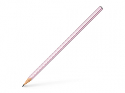 Aperta - Creion grafit B triunghiular sparkle rose metalizat 2023 Faber-Castell
