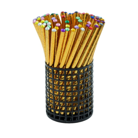 Papetarie & Birotica - Creion grafit Diamant  HB, corp auriu, acryl