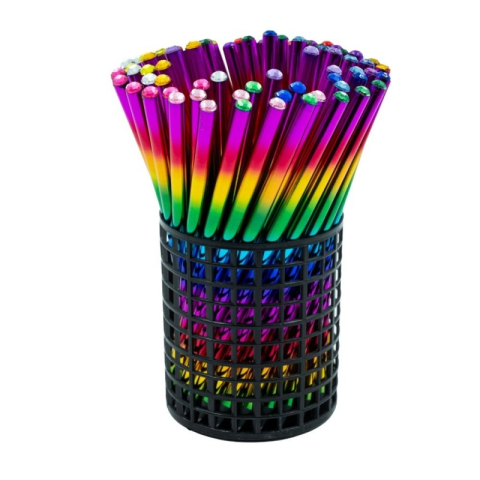 Papetarie & Birotica - Creion grafit diamant HB, corp curcubeu, acryl