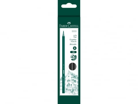 Creioane si accesorii - Creion grafit HB 1111 Faber-Castell, hexagonal, fără gumă