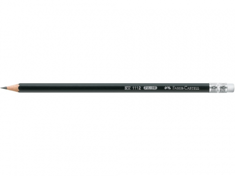 Creion grafit HB cu gumă – Faber-Castell 1112, hexagonal [1]