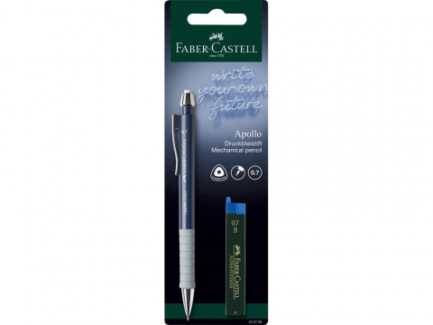Creion mecanic 0.7 mm Faber-Castell Apollo Rose + mine, 1 buc [1]