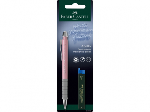 Creion mecanic 0.7 mm Faber-Castell Apollo Rose + mine, 1 buc [3]