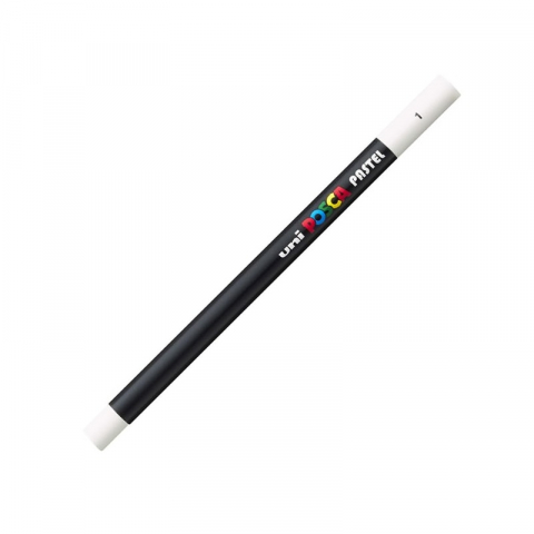 Produse art & craft-Lucru manual - Creion uleios pastel Posca KPA-100.1 1.0-6.8mm,alb