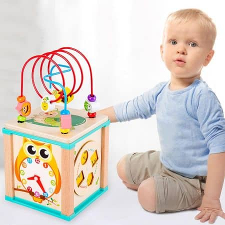 Cub educativ lemn cu multiple activitati - bufnita [1]