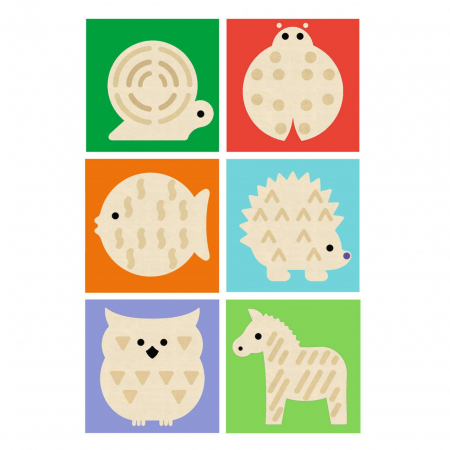 Cuburi din Lemn TouchBasic - Joc Educativ  [1]