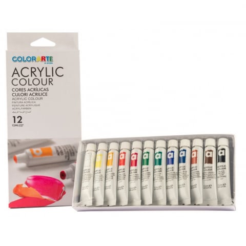 Acuarele, Tempera si Pensule - Culori acrilice pentru pictura Magi-Wape,12x12ml,12 culori