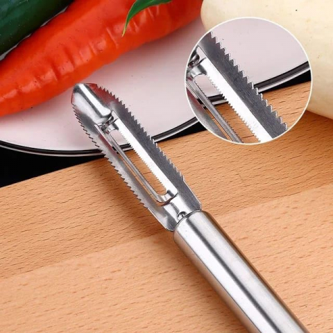 Curățător cartofi inox, 19 cm, argintiu, ergonomic [5]
