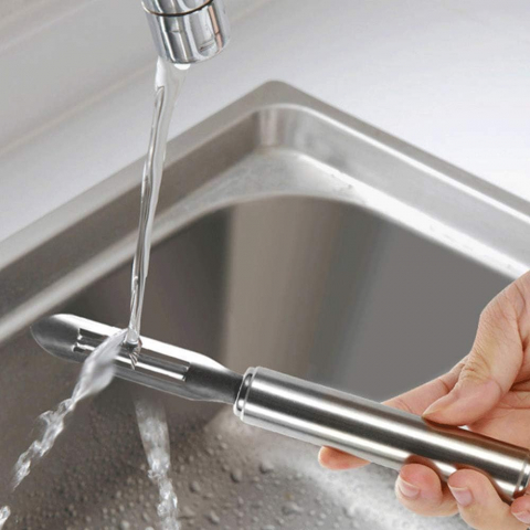 Curățător cartofi inox, 19 cm, argintiu, ergonomic [1]