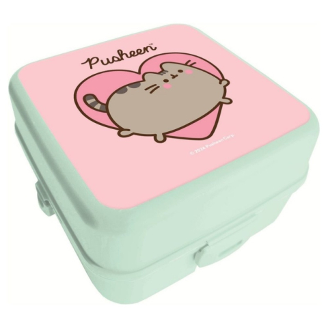 Caserole si cutii alimentare - Cutie alimente pentru copii Pusheen, plastic, verde