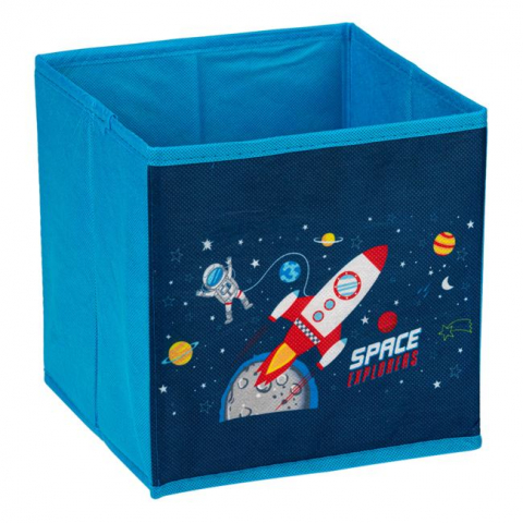 Cutie depozitare cu imprimeu spatiu cosmic,textil,20x20x20 cm [1]