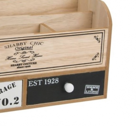 Cutie depozitare din lemn cu 3 compartimente si 2 sertare [3]