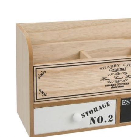 Cutie depozitare din lemn cu 3 compartimente si 2 sertare [1]