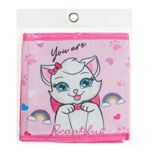 Cutie depozitare,imprimeu pisicuta,textil,15x15x15 cm [1]