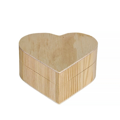 Cutie din lemn forma inima pentru pictat si decorat, 10x9.5 cm [1]