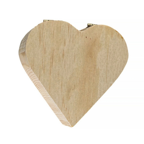 Cutie din lemn forma inima pentru pictat si decorat, 10x9.5 cm [2]