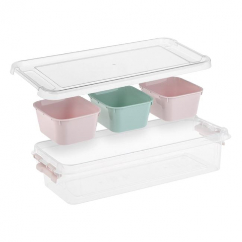 Cutie organizatoare plastic, 3 compartimente, 27.3×11.3×6.2 cm [1]