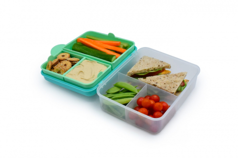 CUTIE PRANZ BENTO 2 NIVELE CU TACAMURI MELII BLUE MINT LIME [3]