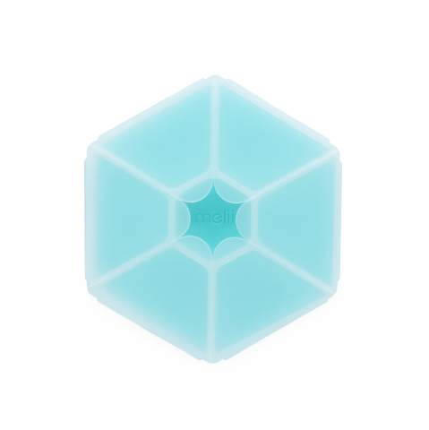 Jucarii Bebelusi - CUTIE SNACK HEXAGON SNACKLE 6 COMPARTMENTE, MELII, BLUE