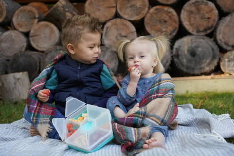 Jucarii Bebelusi - CUTIE SNACK HEXAGON SNACKLE 6 COMPARTMENTE, MELII, PINK