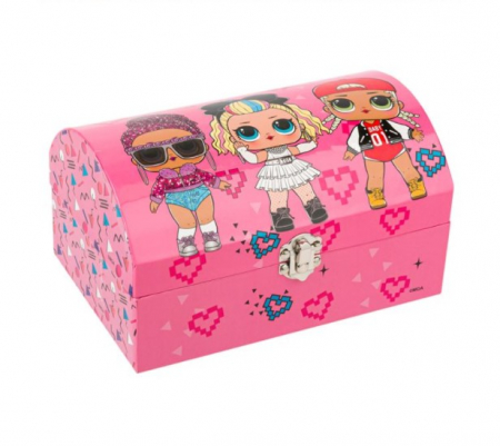 Jocuri si articole copii - Cutie tip cufar cu inchidere metalica si accesorii incluse