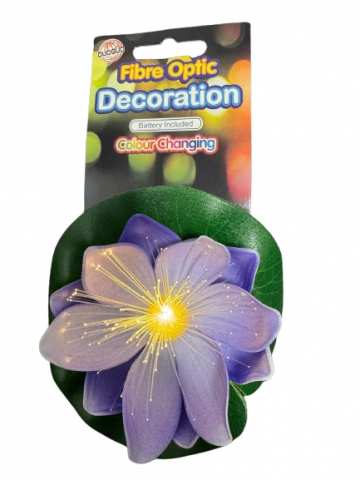Decoratiune artificiala cu led nufar, plastic,diverse culori, 11 cm [3]