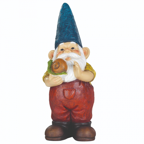 Gradinarit - Decoratiune pentru gradina model pitic cu melc,11x8x29 cm