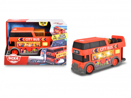 Masinute, Motociclete, Elicoptere, Avioane & Trenulete - Dickie Autobuzul Urban 15cm 