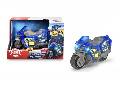 Masinute, Motociclete, Elicoptere, Avioane & Trenulete - Dickie Motocicletă de Poliție 15cm 